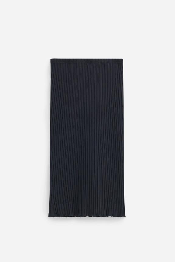 Filippa K Cotton Rib Slip Skirt Black 
